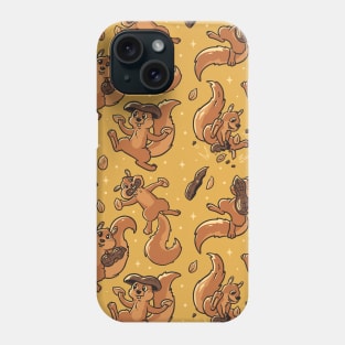 Pattern Peanut Cute Squirrels Yellow Phone Case