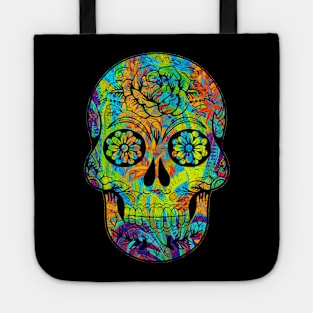 halloween Floral skull Tote