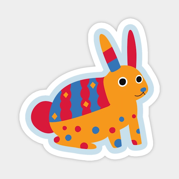 Cute Cartoon Rabbit Magnet by FunnyMoonCosmic