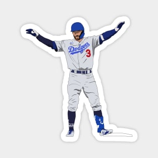 Chris Taylor Safe Los Angeles Baseball Magnet