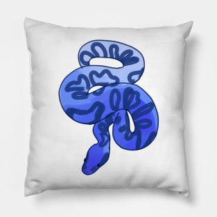 Blue snakes illustration Pillow