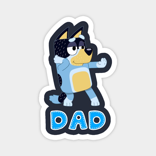 Best Dad Bluey Magnet by Rainbowmart