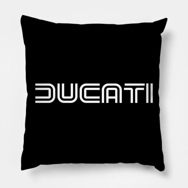 ducati old logo Pillow by Noah Alexander Jones