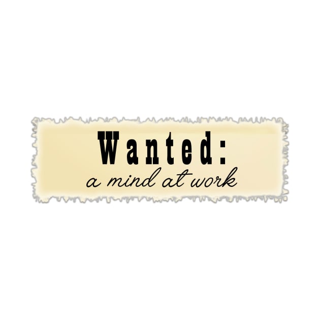 Wanted: a mind at work - inspired by Angelica Schuyler in Hamilton by tziggles