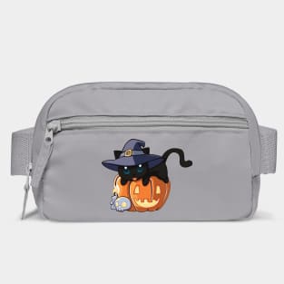 Black Cat on a Pumpkin Bag