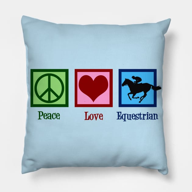 Peace Love Equestrian Pillow by epiclovedesigns