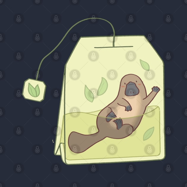 Plateapus - cute platypus in a tea bag by ballooonfish