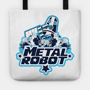 Metal Robot Blue Tote