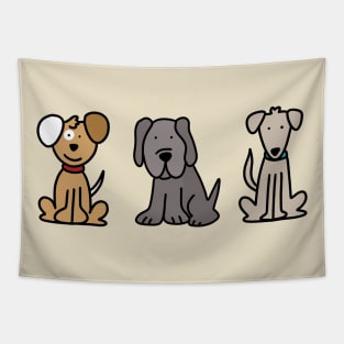 Three Pups Tapestry