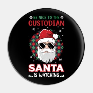 Christmas Be Nice Santa Is Watching Pin