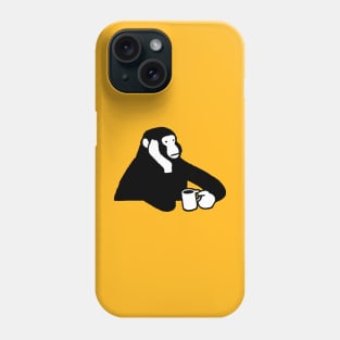 DREAMING MONKEY DRINKING COFFEE ART DRAWING Phone Case