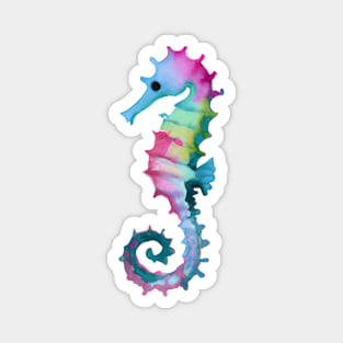 Seahorse Watercolor Magnet