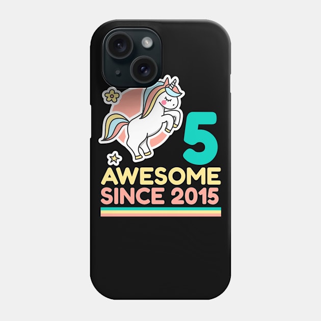 Unicorn Birthday 5 And Fabulous Phone Case by Funkrafstik