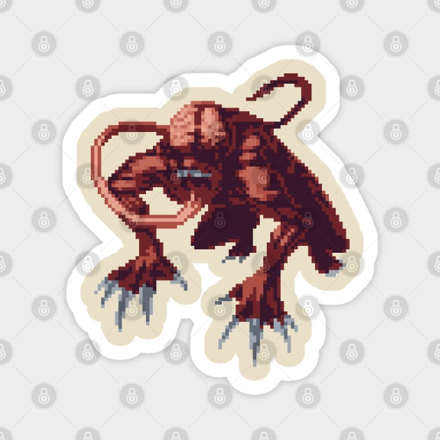 Resident Evil Licker Pixel Art Magnet by AlleenasPixels