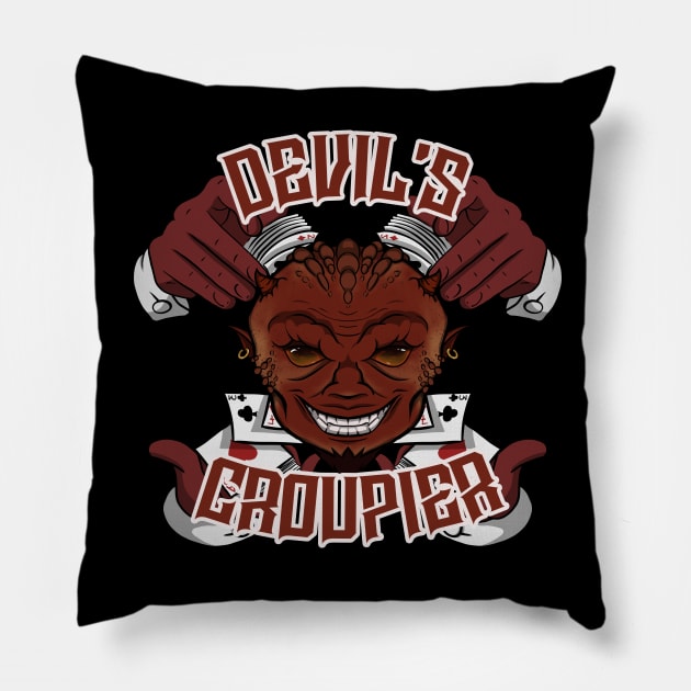 Devil's Croupier Pillow by RampArt