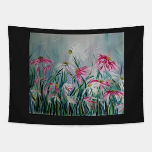 Pink and white daisies Tapestry