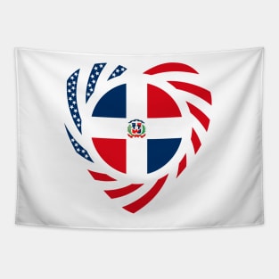 Dominican American Multinational Patriot Flag (Heart) Tapestry