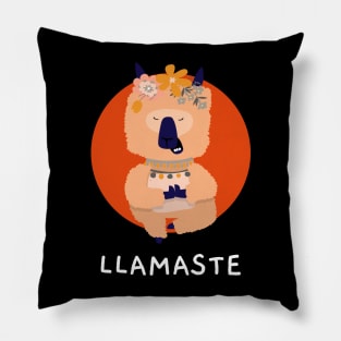 Llamaste | Lama posing on a yoga pose funny tshirt | Animal love | Spirituality Pillow