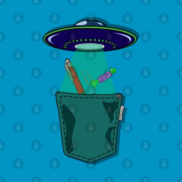 UFO Abduction in My Pocket by Fun Funky Designs