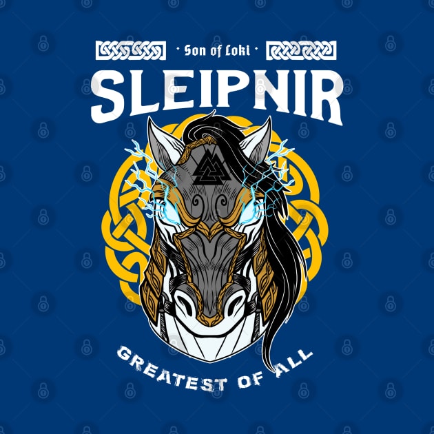 Sons of Loki: Sleipnir the greatest of all Horses-Norse mythology design by JustJoshDesigns