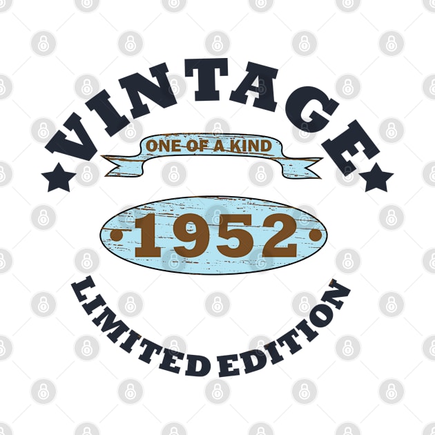 vintage 1952 birthday limited edition by omitay