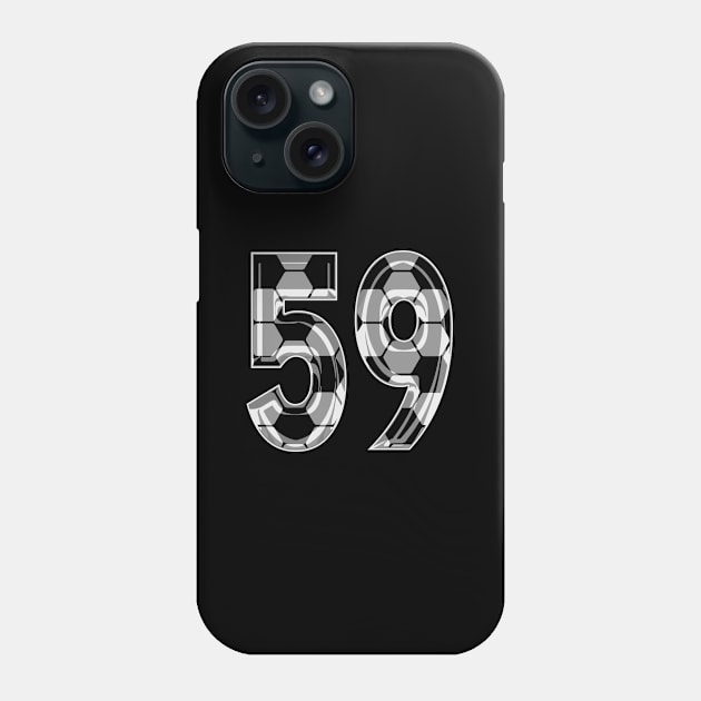 Soccer Number 59 Soccer Jersey #59 Soccer Mom Player Fan Phone Case by TeeCreations