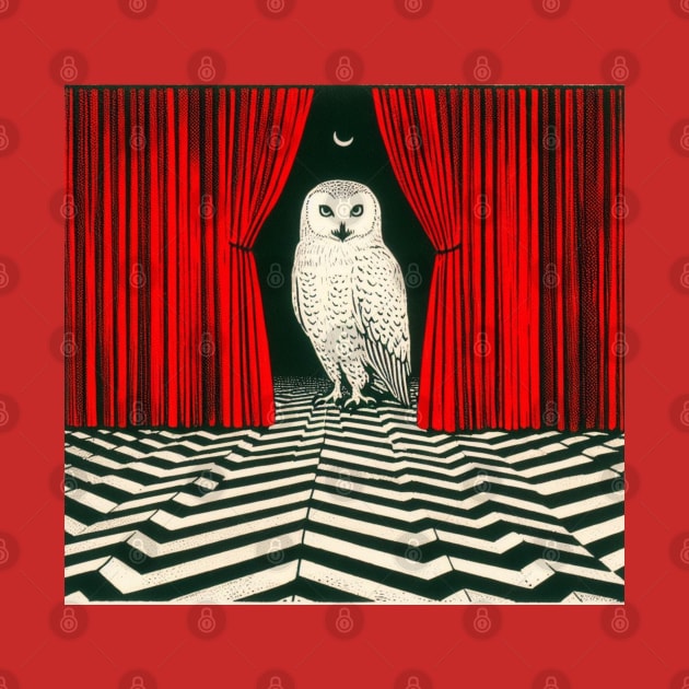 The Owl is not in the Red Room as it seems... by Tiger Mountain Design Co.