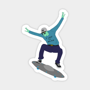 Alien Skater Magnet