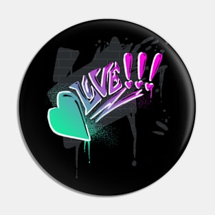 Graffiti Heart (Neon Blacklight) Pin