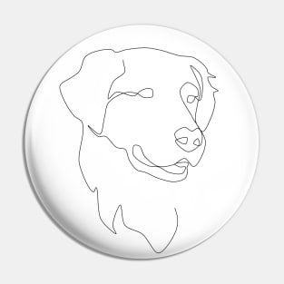 Golden Retriever Line Art Pin