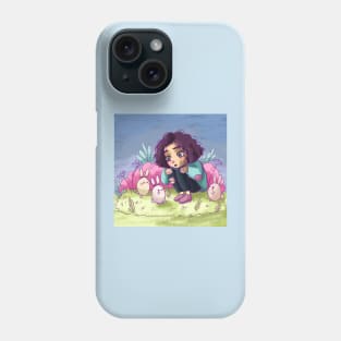 Cute charater with three bunnies Phone Case