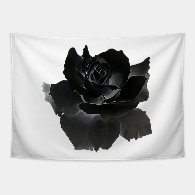 Black rose tapestry top