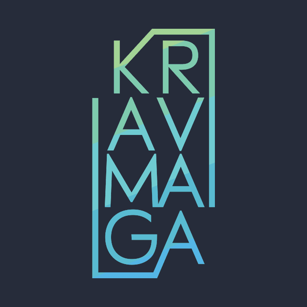 Krav Maga Blue Brick Lettering by polliadesign