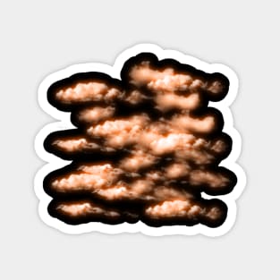 Orange Clouds - Night Sky Clouds Magnet