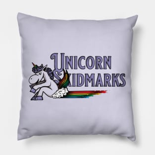 Unicorn Skidmarks Rainbow (Purple) Pillow