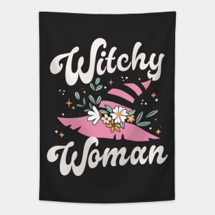 Witchy Woman Funny Witch Halloween Tapestry