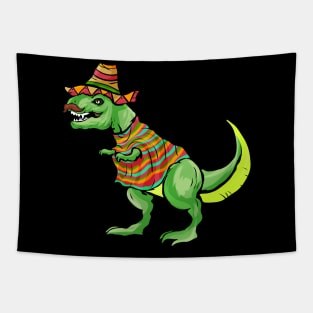 T-Rex Dinosaur With Sombrero And Poncho - Coinco Tapestry