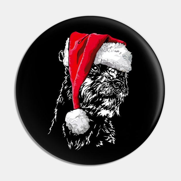 Funny Border Terrier Santa Christmas dog mom Pin by wilsigns