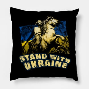 Stand With Ukraine - Ukrainian Flag Pillow