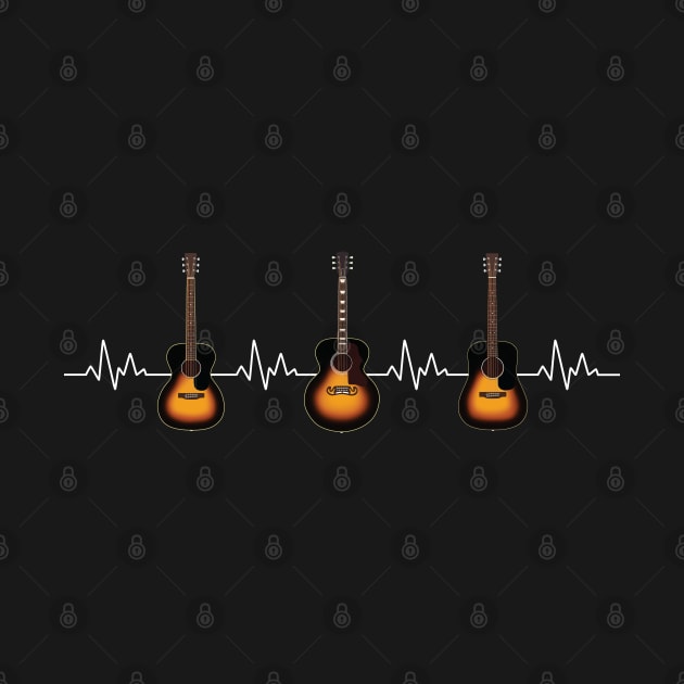 Heartbeat Sunburst Acoustic Guitars by nightsworthy