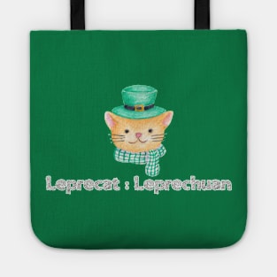 Leprecat:Leprechaun, Cute St. Patrick's day T-shirt Tote