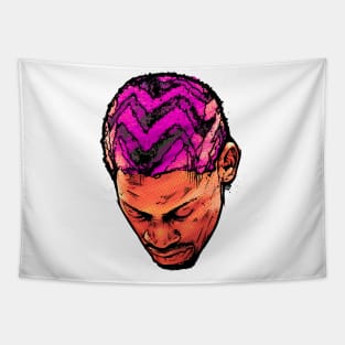 Dennis Rodman Comic Head Tapestry