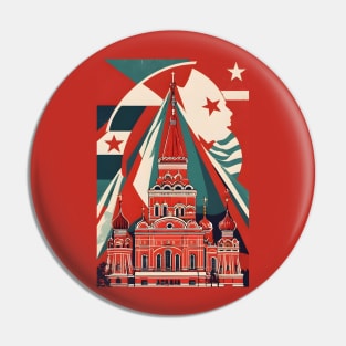 Soviet union Moscow art Pin