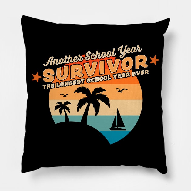 Another School Year Survivor Longest School Year Ever Pillow by OrangeMonkeyArt