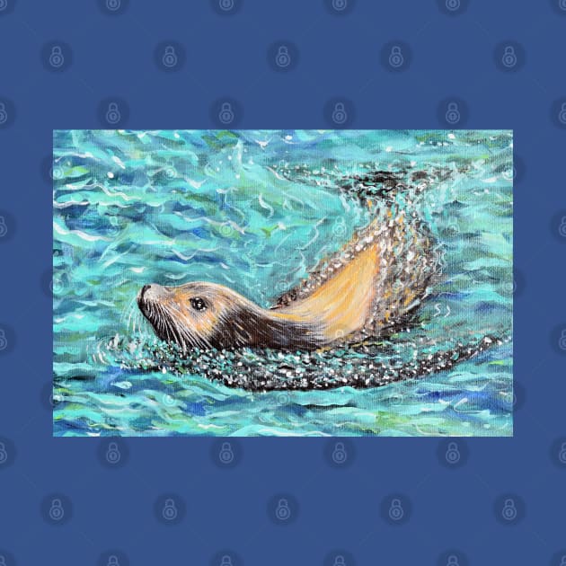 Sea Lion Painting by ArtbyKirstenSneath