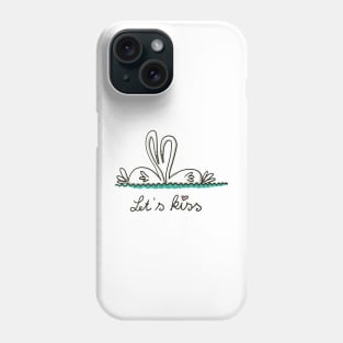 Let's kiss. Swans in love Phone Case