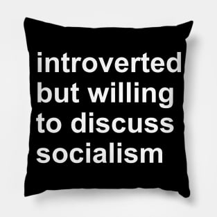 Introverted But Willing To Discuss Socialism - Socialist, Activist, Bernie Sanders Pillow