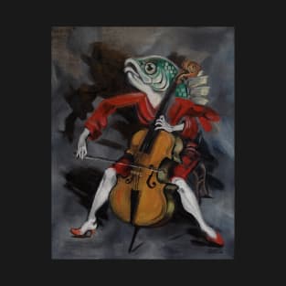 Fish Playing Cello T-Shirt