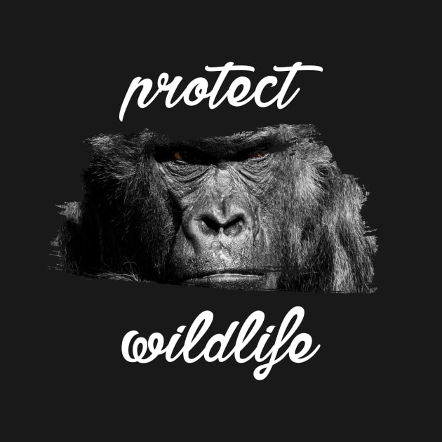 protect wildlife - gorilla by Protect friends