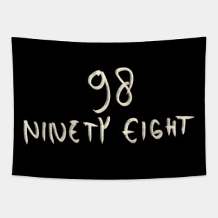 Hand Drawn Letter Number 98 Ninety Eight Tapestry